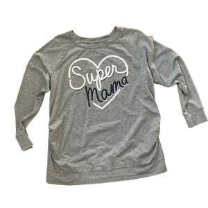 A glow maternity super mama pull over sweat shirt size xl maternity